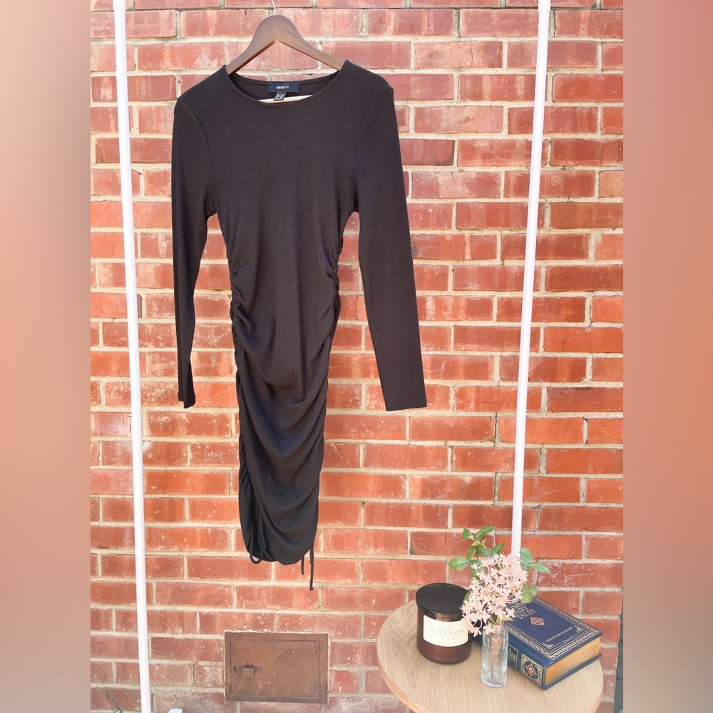 Long Sleeve Ruched Dress